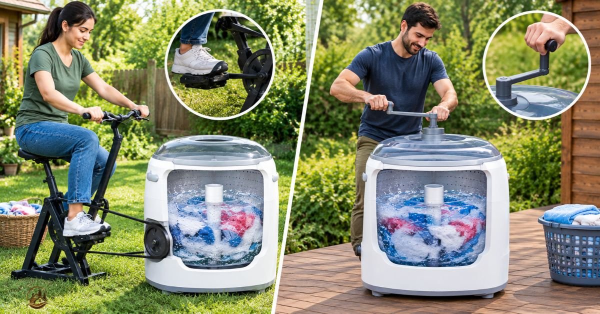 Pedal-Powered vs. Hand-Powered Washers
