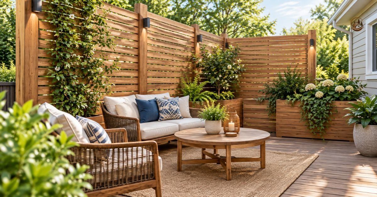 Wooden Privacy Screen